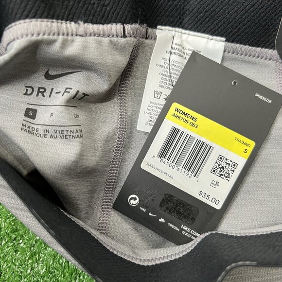 Nike Pro Shorts Size Small Womens Dri Fit Tight Fit Women's 8" Gunsmoke Heather - Picture 11 of 11